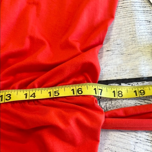 Simple by Suzanne Betro Sz 1X Red Wide Leg Sleeveless Jumpsuit - Picture 6 of 10